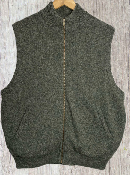 Eclectic Grandpa Gorpcore Cabela’s Wool Blend Lined Zip Front Vest Size L - Picture 1 of 5